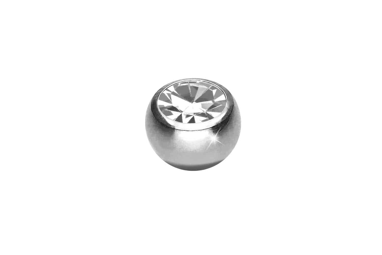 Titan Schraubkugel KRISTALL von Piercingline